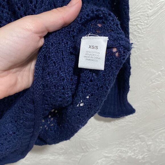 Dark Blue Woven Sweater LA Hearts from Pac Sun size xs/s - Picture 4 of 6